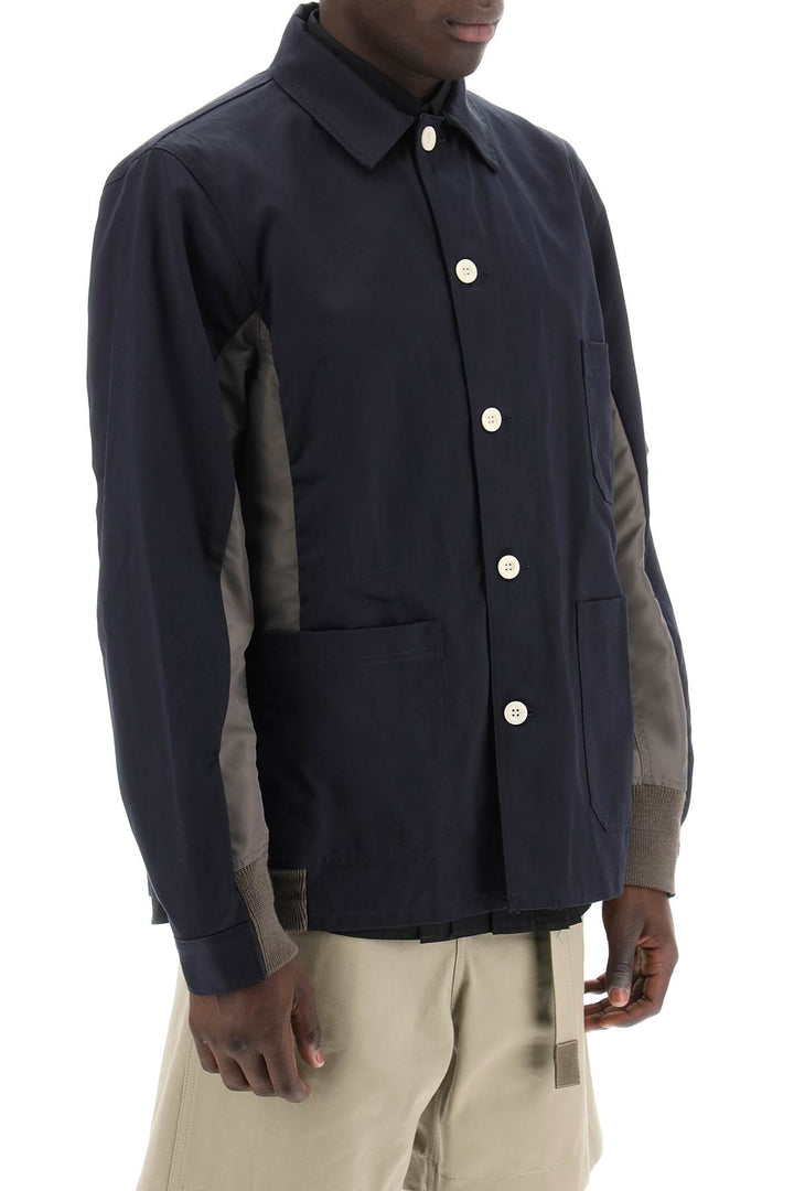 Blouson In Cotone E Nylon Con Zip Laterali