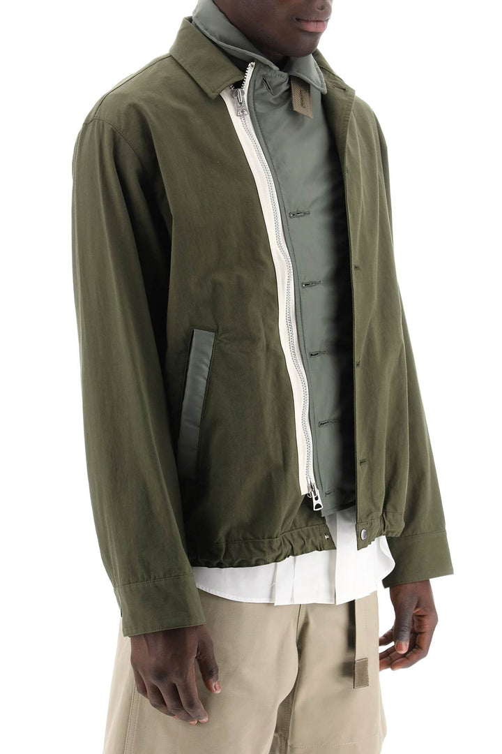 Blouson Rip Stop Effetto Stratificato