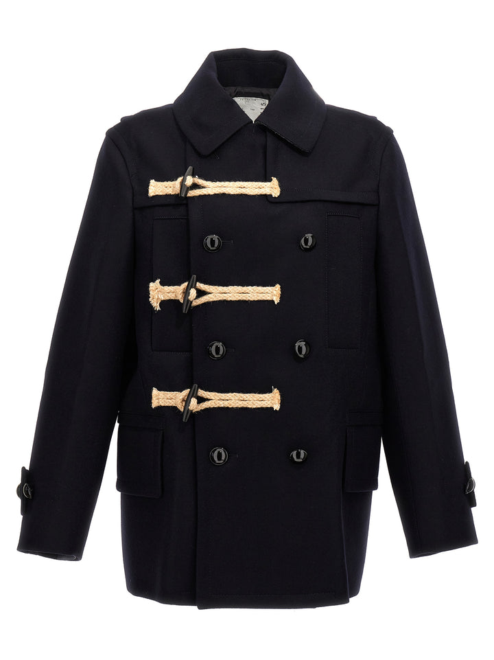 Wool Melton Coats, Trench Coats Blue