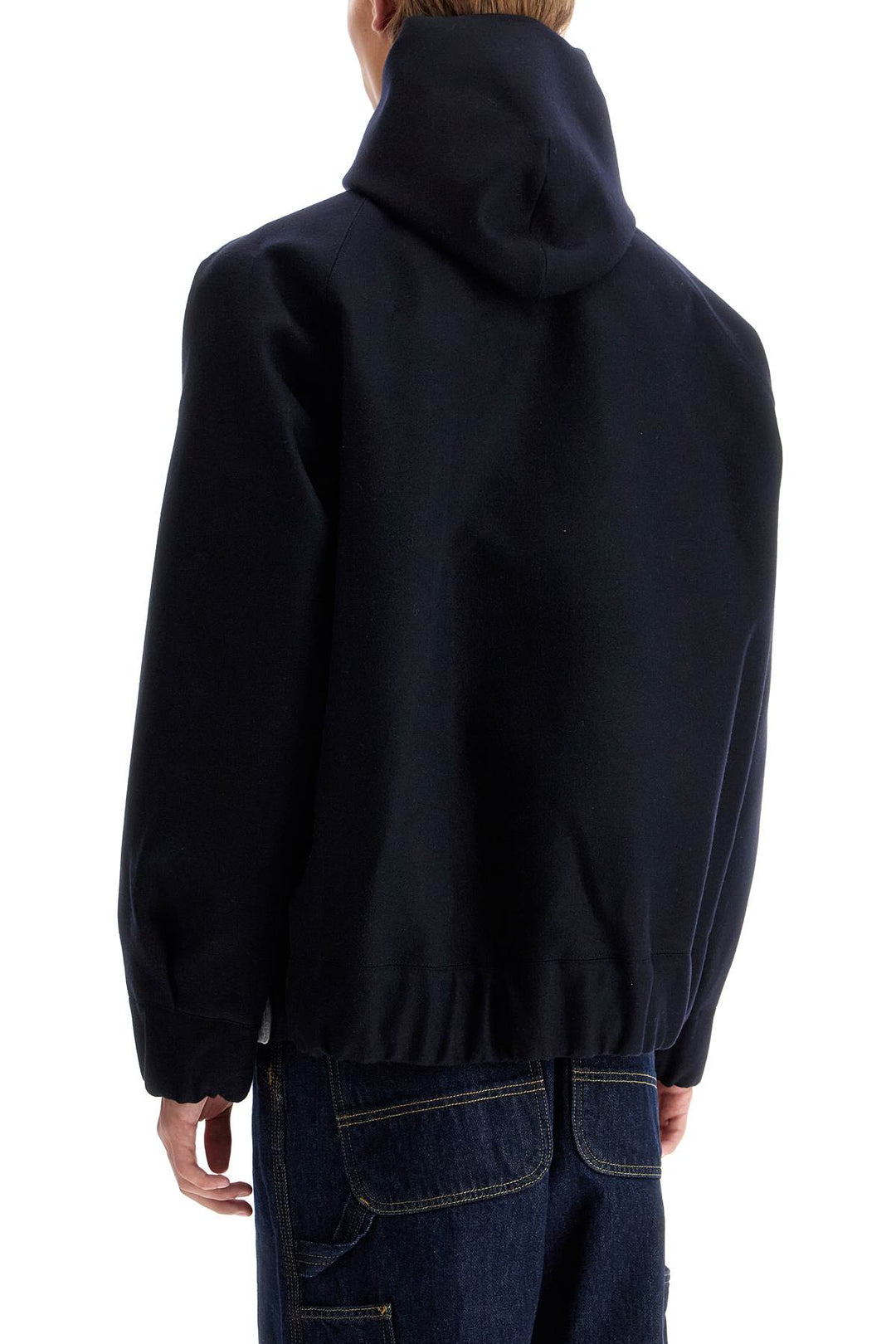 Bicolor Sweatshirt With Zip And Hood