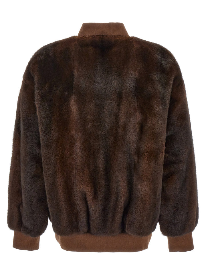 Visone-Nylon Diamond Fur Brown