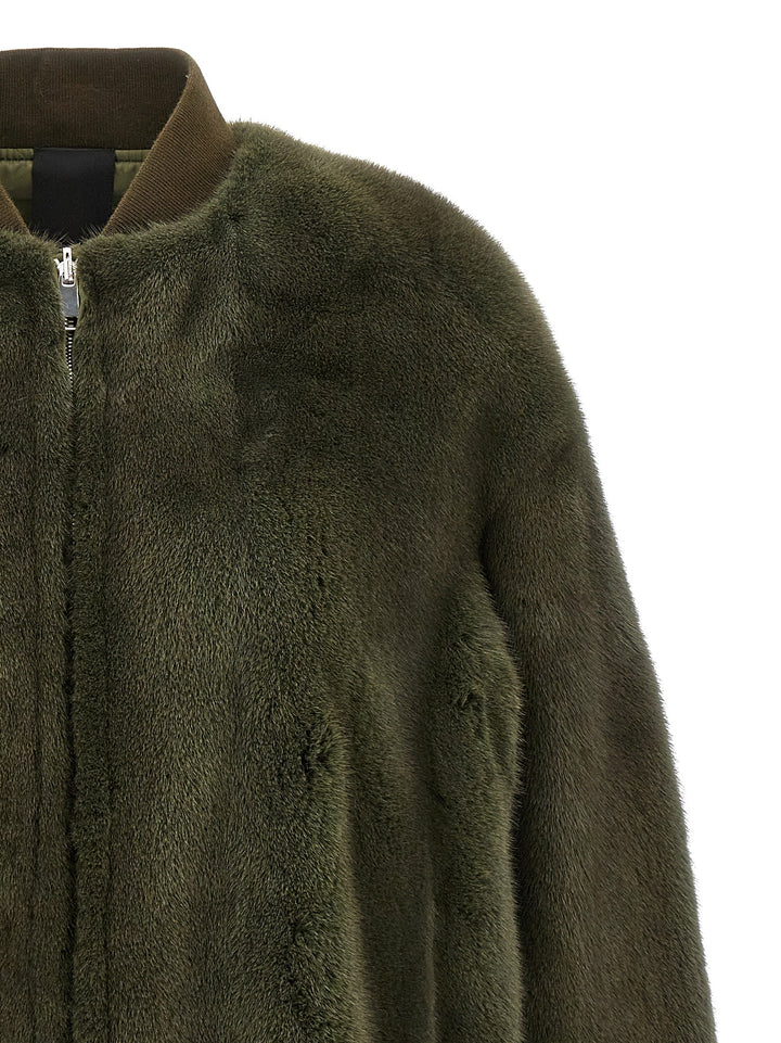 Visone-Nylon Diamond Fur Green