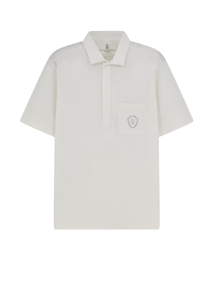 Brunello Cucinelli T-shirts and Polos - Biancogrigio | 4aca0a04bdfed96567abb06ad6316e2e4b40618a