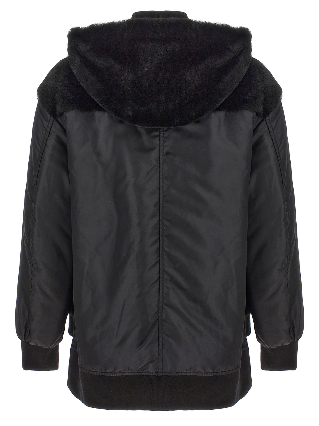 Merino Straight-Nylon Fur Black