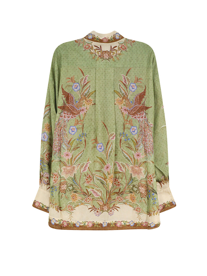 Zimmermann Shirts - Khaki Floral | d4076c24307b45cb2360aadf9d47ca7f615e5187
