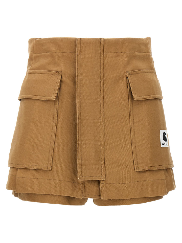 Sacai X Carhartt Wip Shorts Bermuda, Short Beige