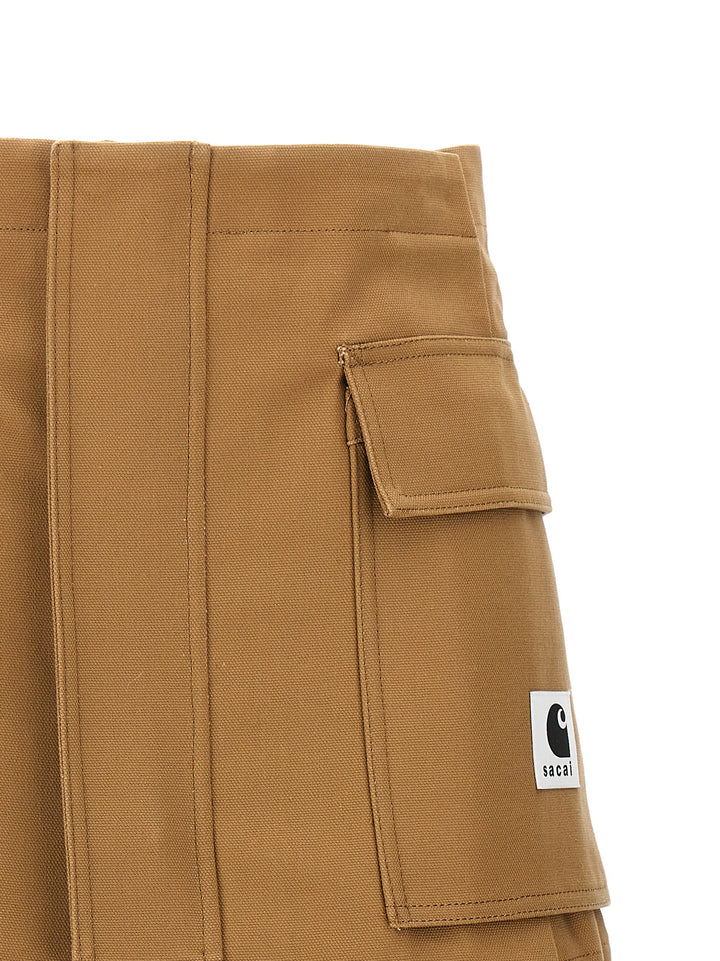 Sacai X Carhartt Wip Shorts Bermuda, Short Beige