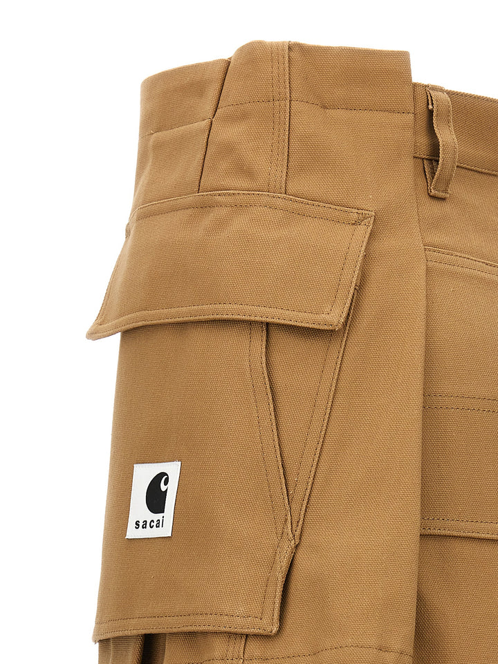 Sacai X Carhartt Wip Shorts Bermuda, Short Beige