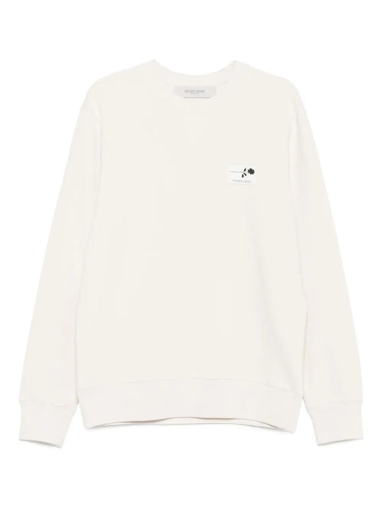Cotton Crewneck Sweatshirt With Print On The Back