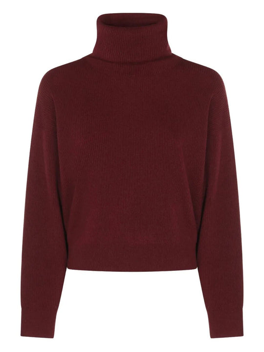 Cashmere Blend English Ribbed Turtleneck Sweater