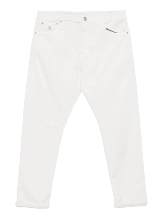 Five-Pocket Straight Leg Jeans