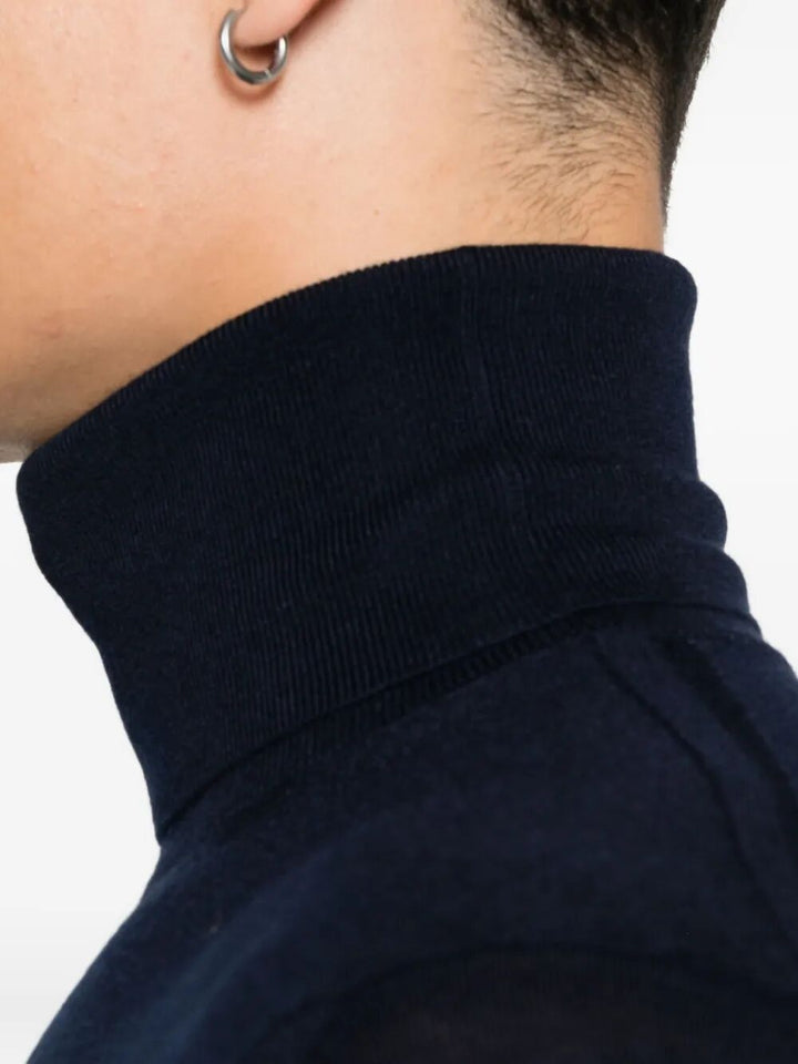 Saint Laurent Paris Turtle neck - Blue | c4530d89007fbeb4d6f5021d30ef575b5a1d96cb