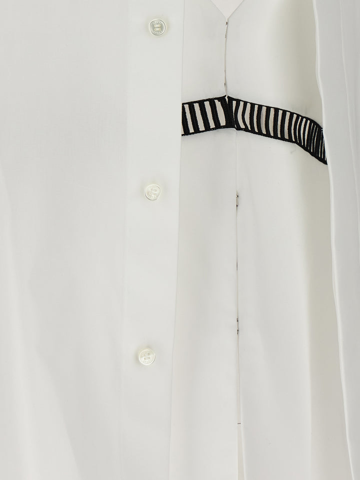 Sacai Overlay Shirt Shirt and Blouse - White | 2287b9a74ca1bee64addca022025447b3aa03c6d