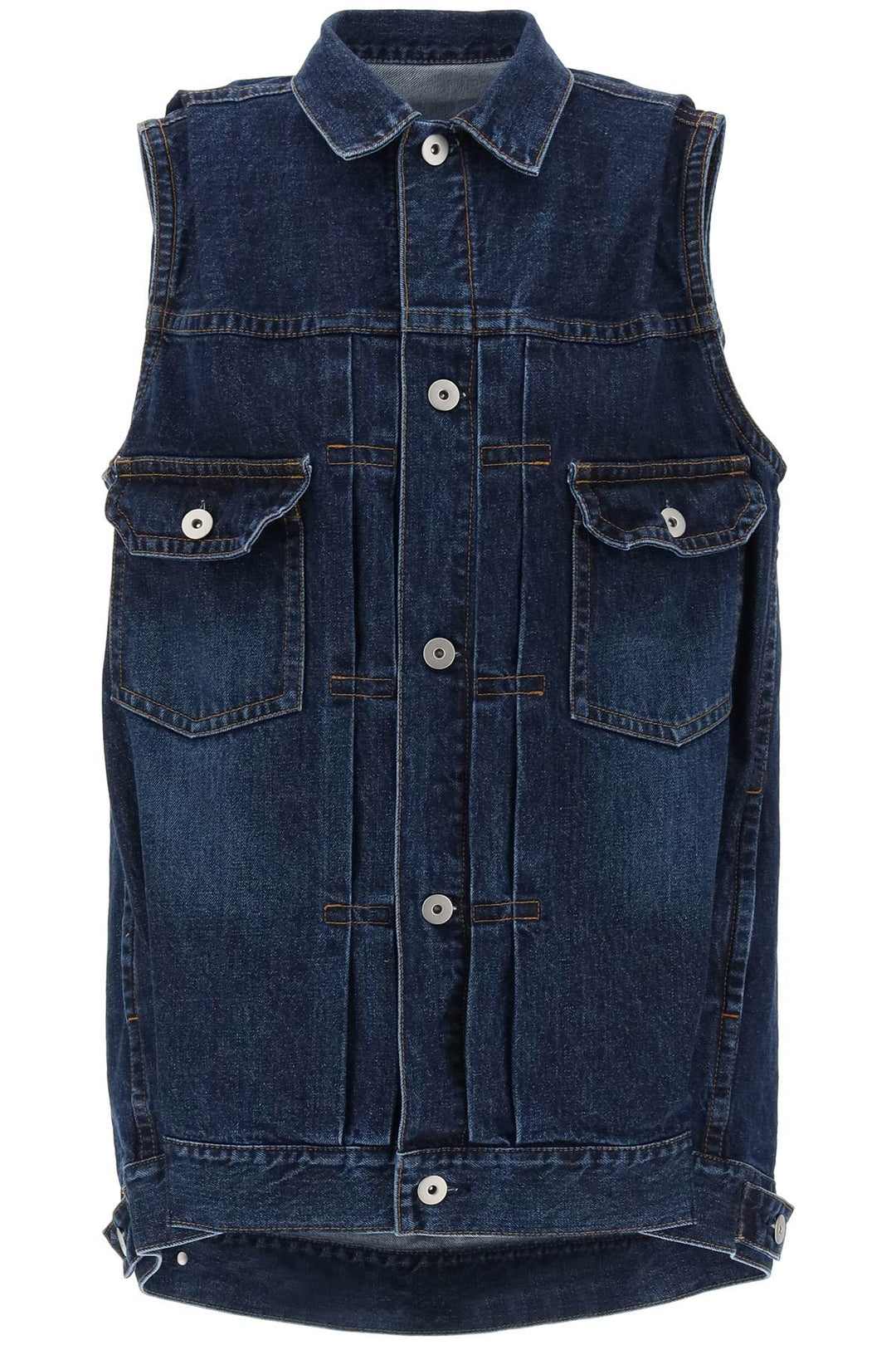 Gilet Oversize In Denim