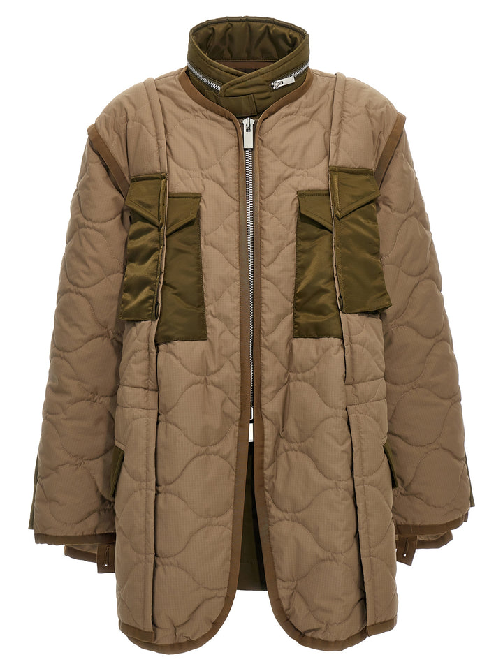 Quilted Jacket Casual Jackets, Parka Beige