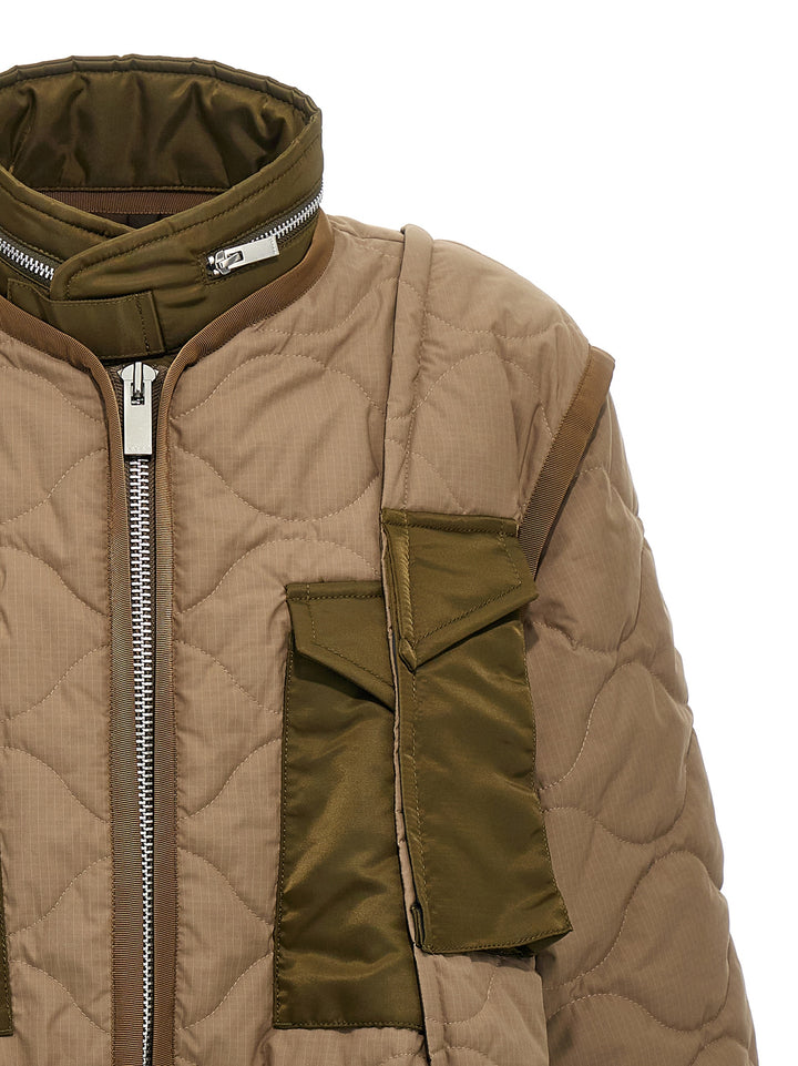 Quilted Jacket Casual Jackets, Parka Beige