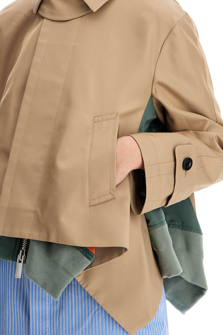 Giacca In Gabardine Con Inserti