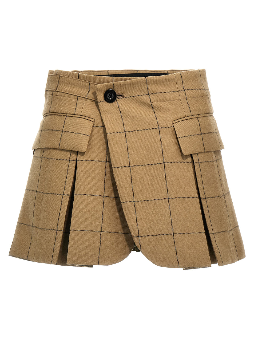 Windowpane Bermuda, Short Beige