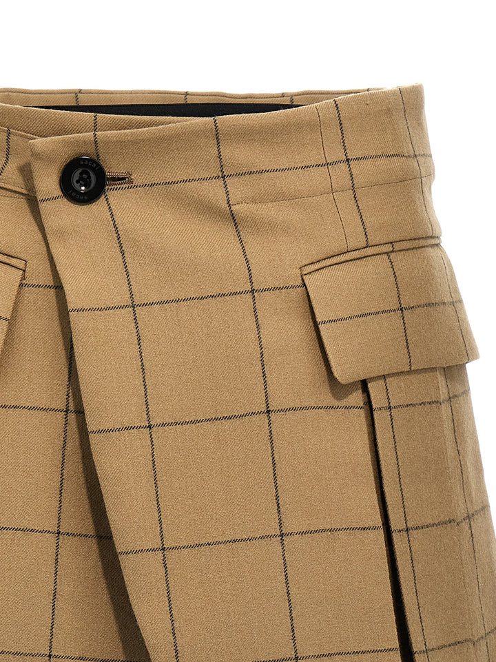 Windowpane Bermuda, Short Beige