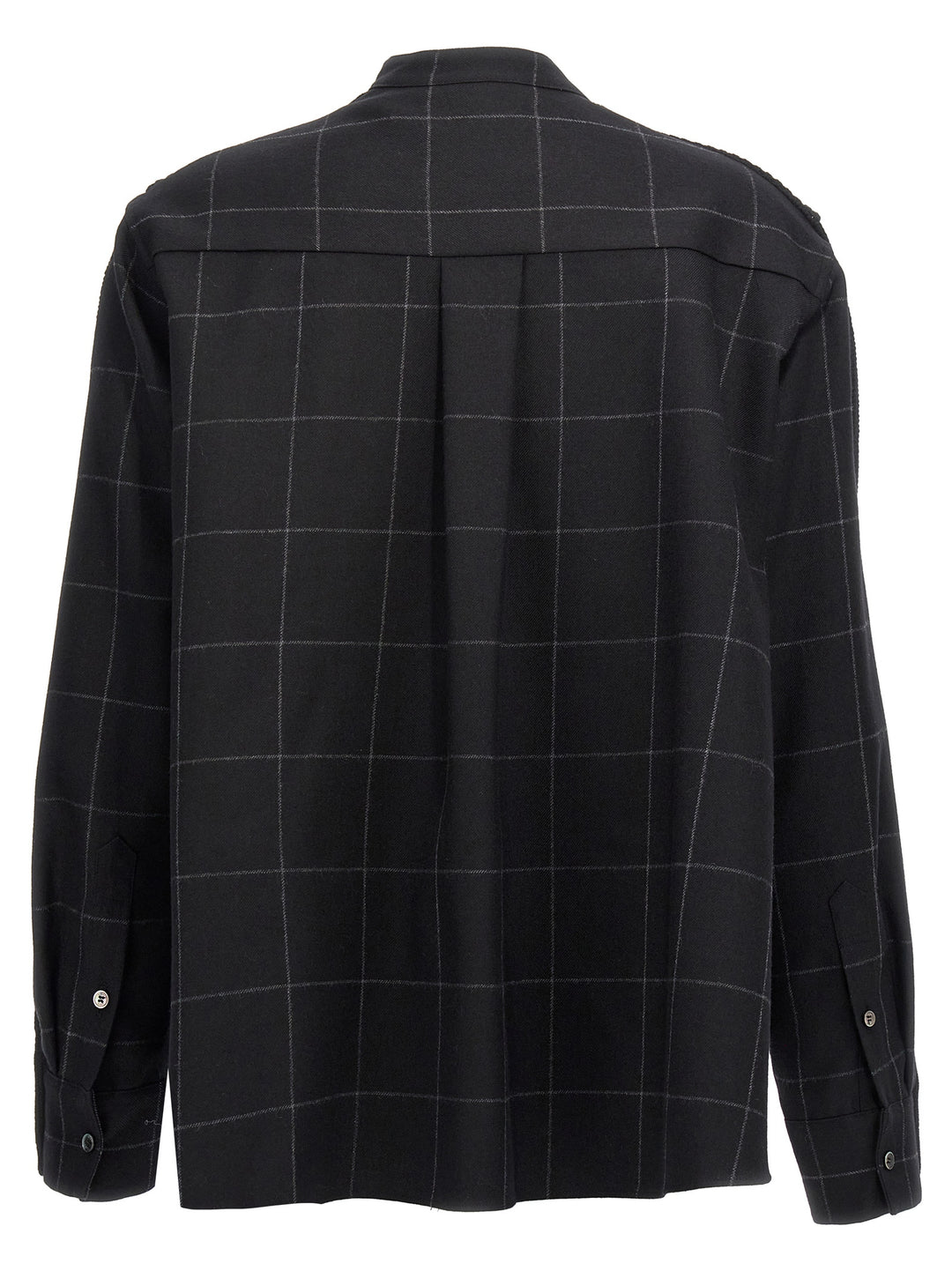 Windowpane Knit Sweater, Cardigans Black