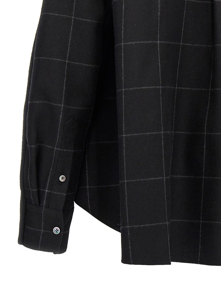 Windowpane Knit Sweater, Cardigans Black