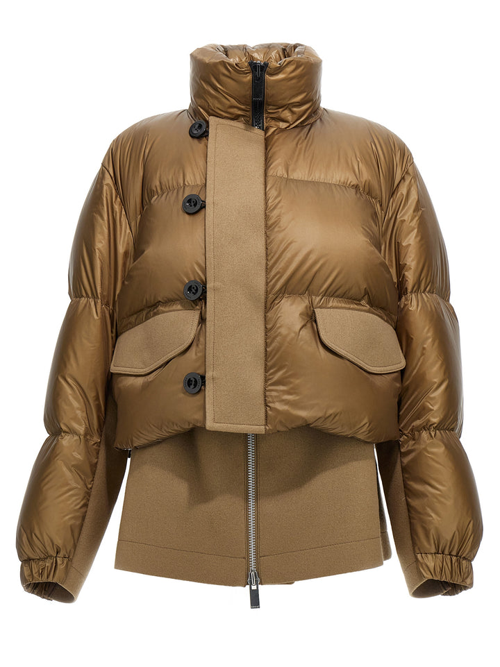 Wool Insert Down Jacket Casual Jackets, Parka Brown