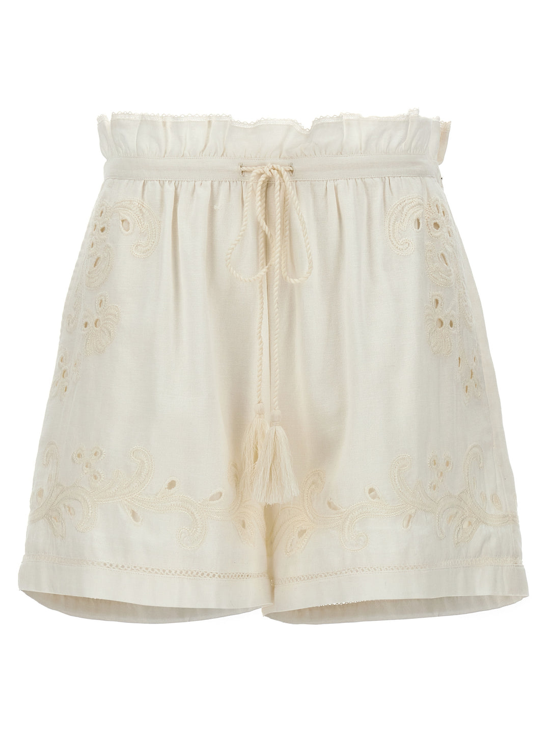 Embroidery Shorts Bermuda, Short White