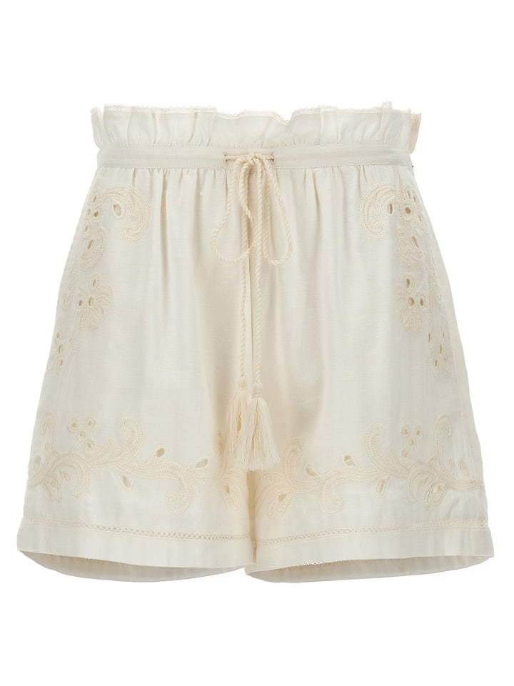 Embroidery Shorts Bermuda, Short White