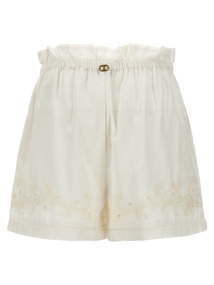 Embroidery Shorts Bermuda, Short White