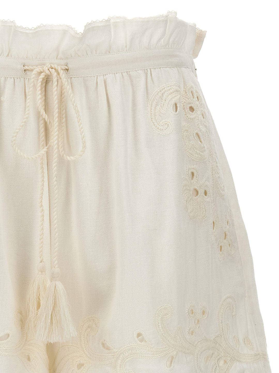 Embroidery Shorts Bermuda, Short White