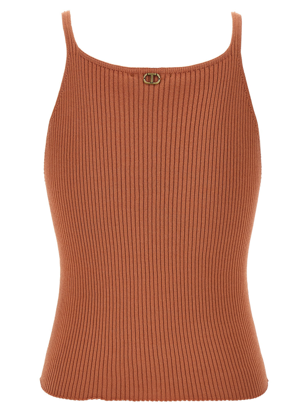 Ribbed Top Tops Orange