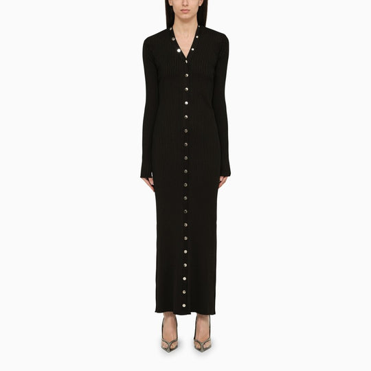 Black Viscose Long Cardigan