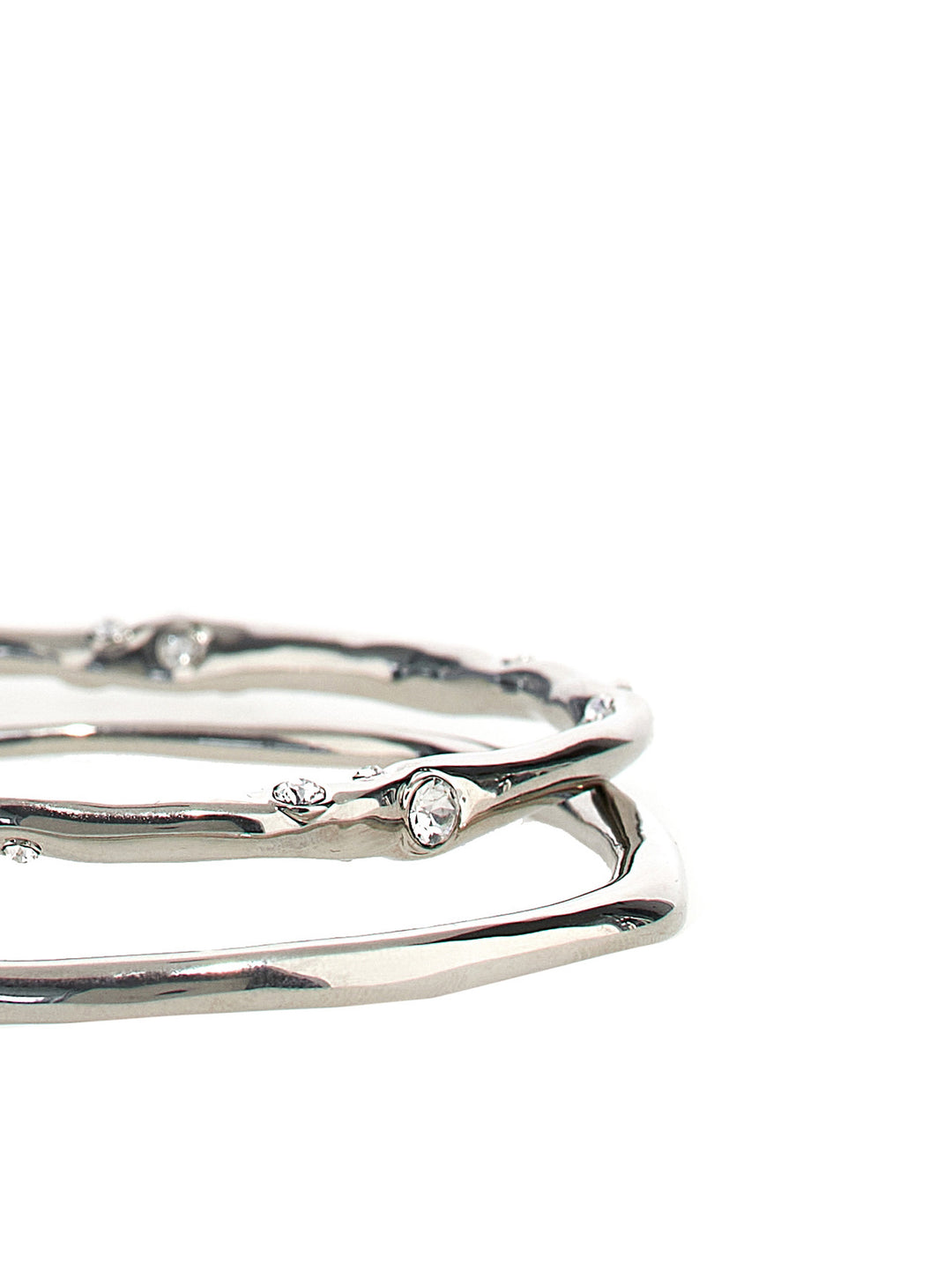 Embedded Bangles Jewelry Silver