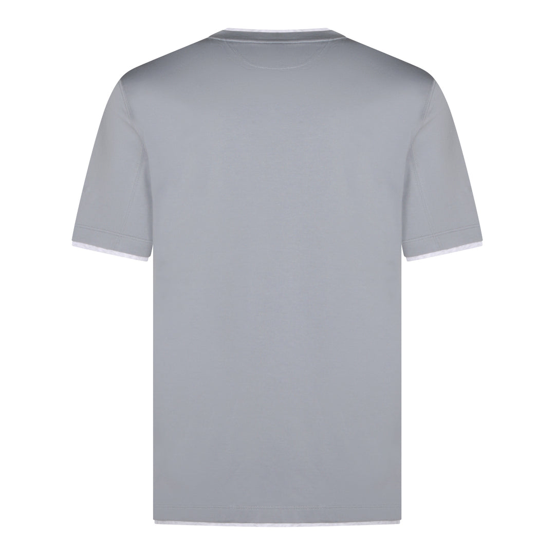 Brunello Cucinelli T-shirts and Polos - Blue and green | 72d2aca4548d98f55c8b15ceb9b85e5a487810fc