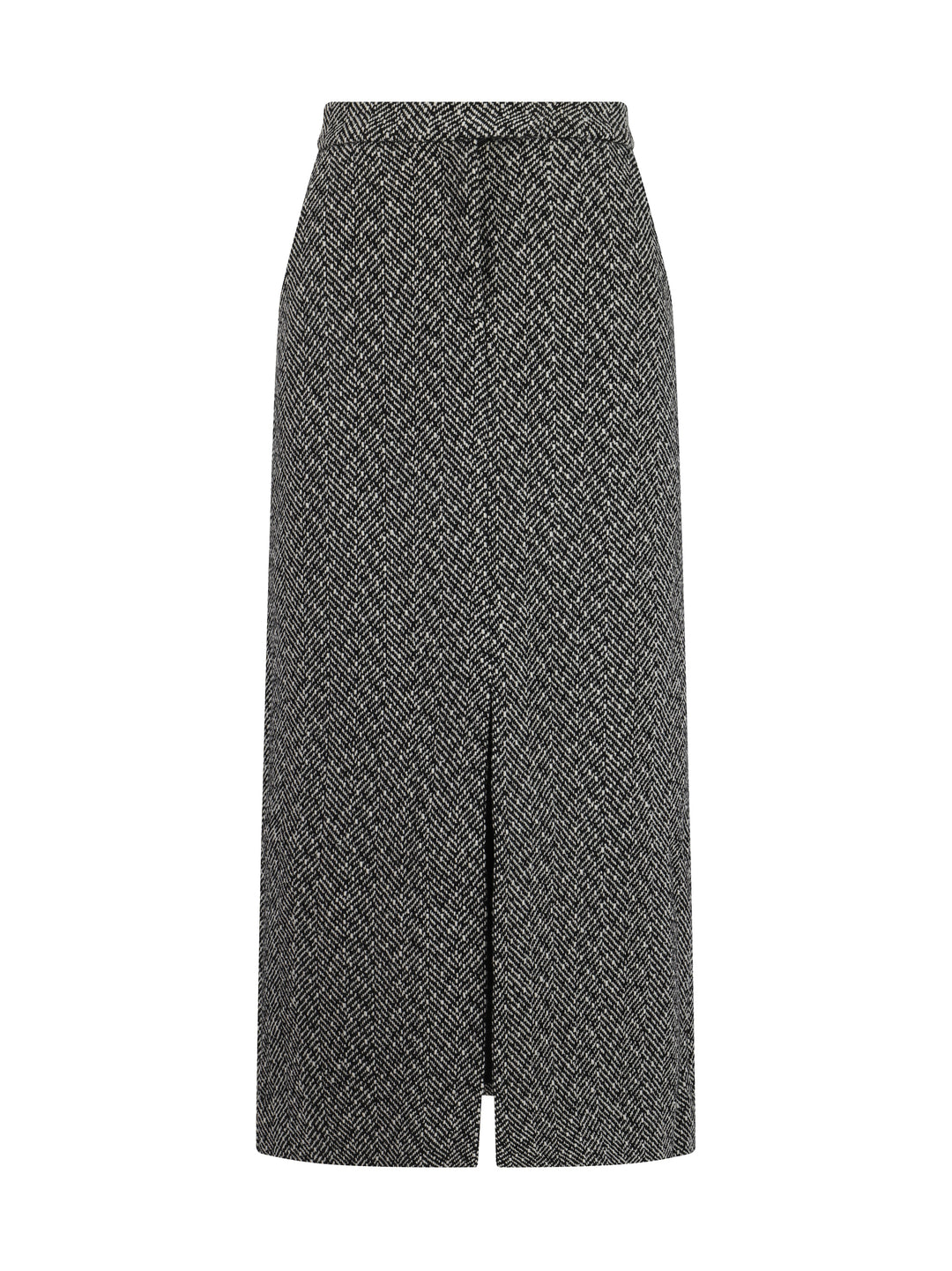 HERRINGBONE MIDI SKIRT