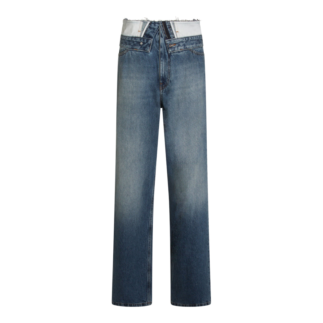 Mm6 Maison Margiela Jeans - Blue and green | d8255a34e5e5cc1508a6e850a6a91270db755ffa