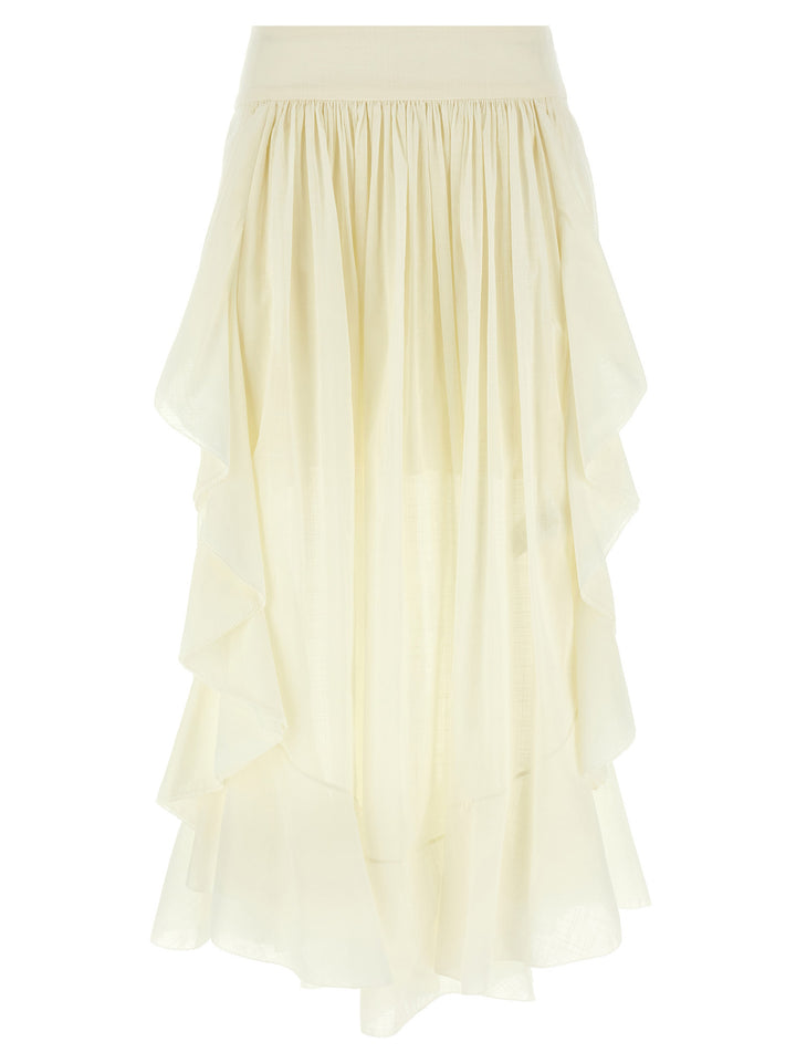 Zimmermann Acacia Ruffle Skirts - White | 8d78d58a65c0e55448937ef585897d48f0e8b95c