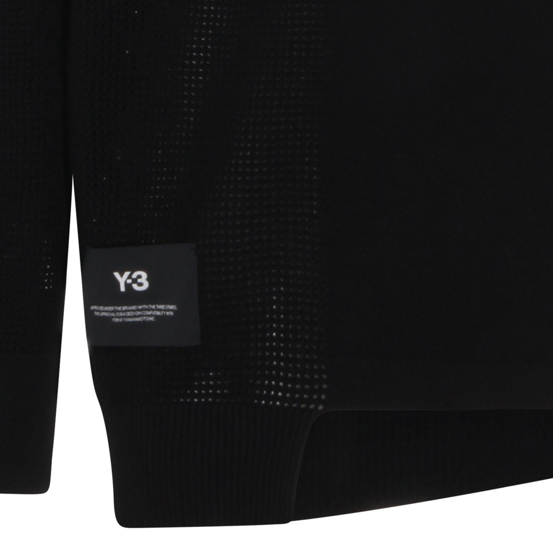 Y-3 Sweaters - BLACK-CHALK WHITE | 50cab97fe58a65e946e1a969850dc425d88f259b
