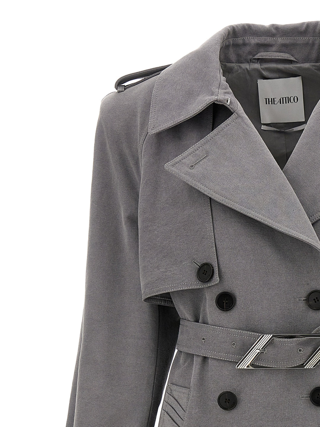 Double-Breasted Trench Coat Coats, Trench Coats Gray