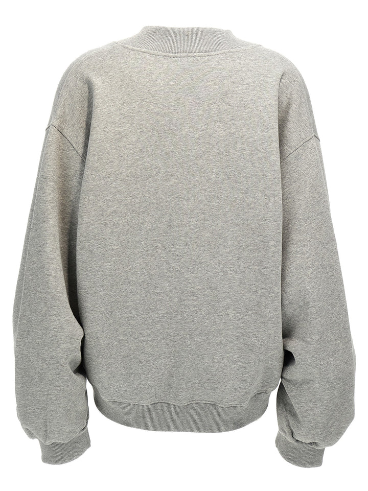 Cropped Logo Sweatshirt Gray