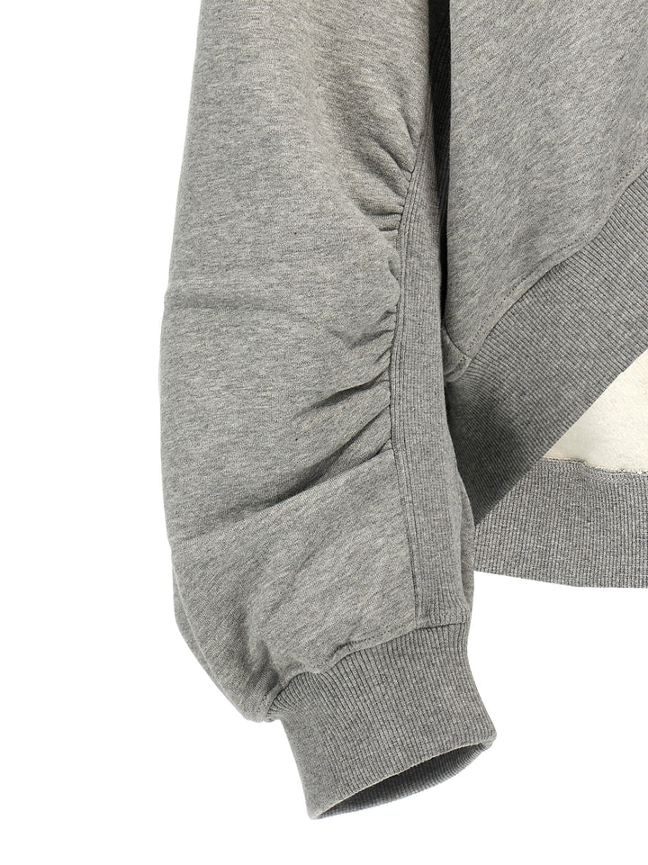 Cropped Logo Sweatshirt Gray