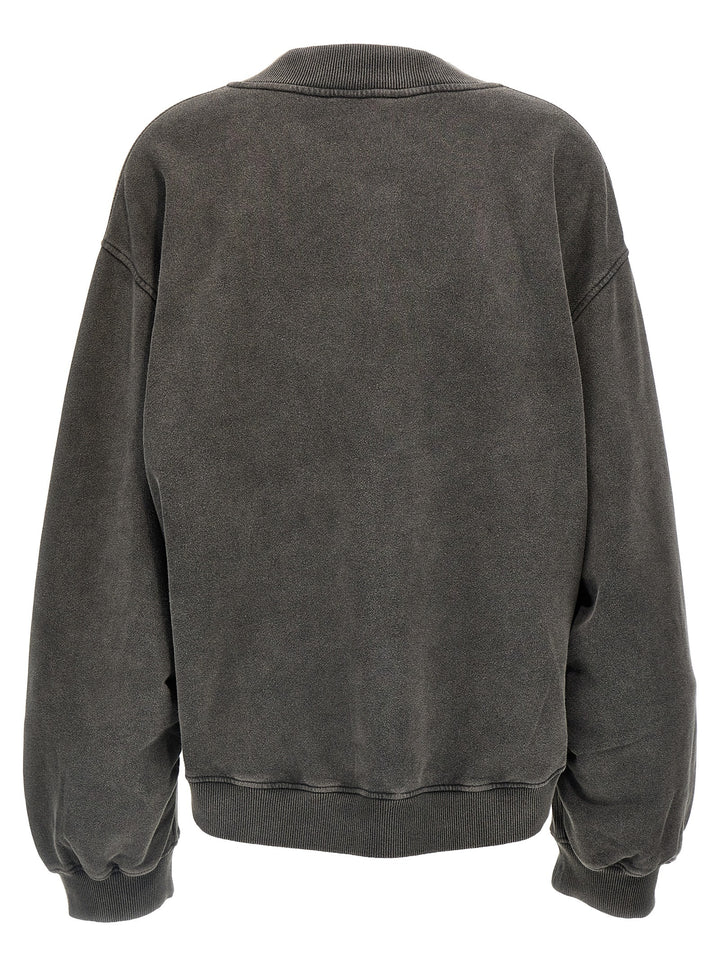 Cropped Logo Sweatshirt Gray