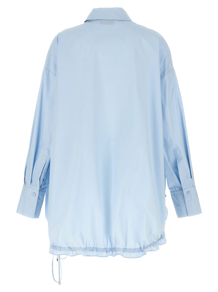 Logo Embroidery Shirt Shirt, Blouse Light Blue