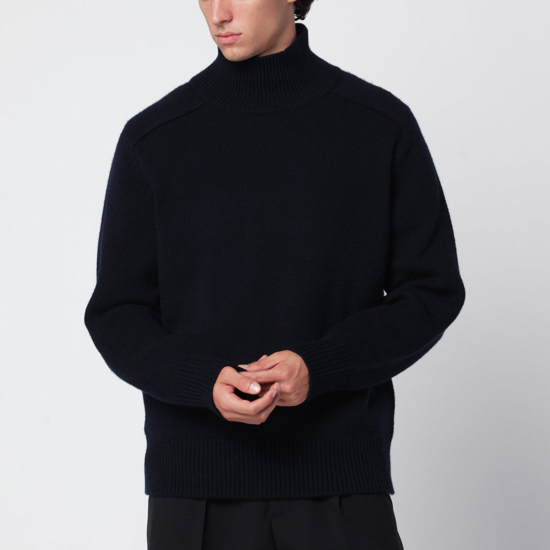 Soft Goat Navy Cashmere Turtleneck Sweater