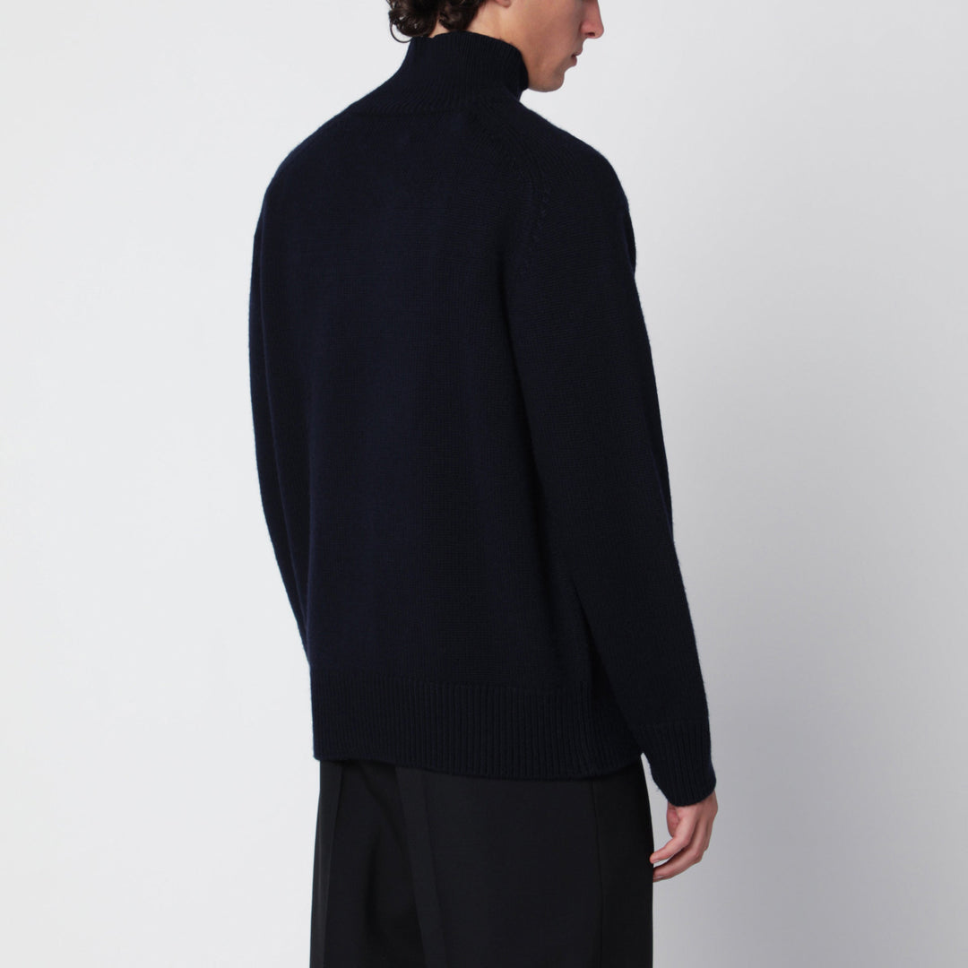 Soft Goat Navy Cashmere Turtleneck Sweater