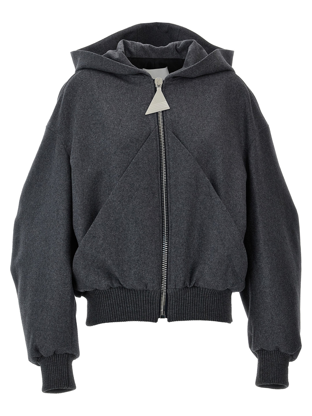 Hooded Bomber Jacket Casual Jackets, Parka Gray