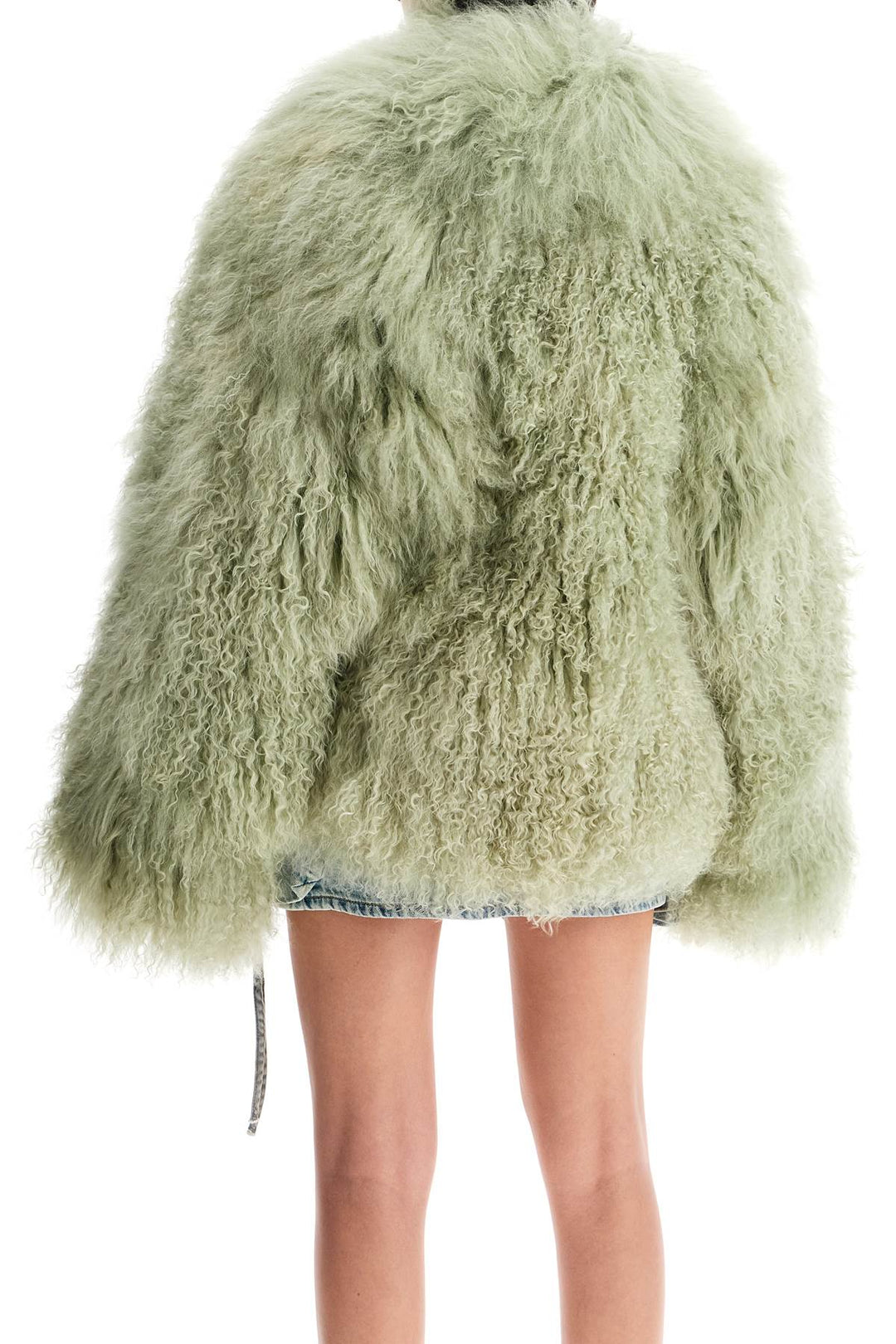 Short Oversized Mongolian Fur Coat