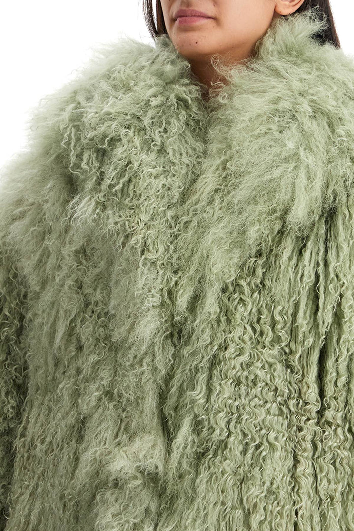 Short Oversized Mongolian Fur Coat