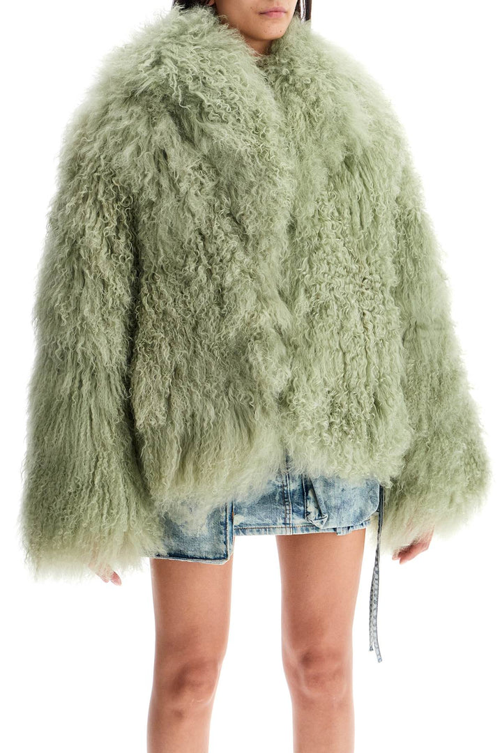 Short Oversized Mongolian Fur Coat