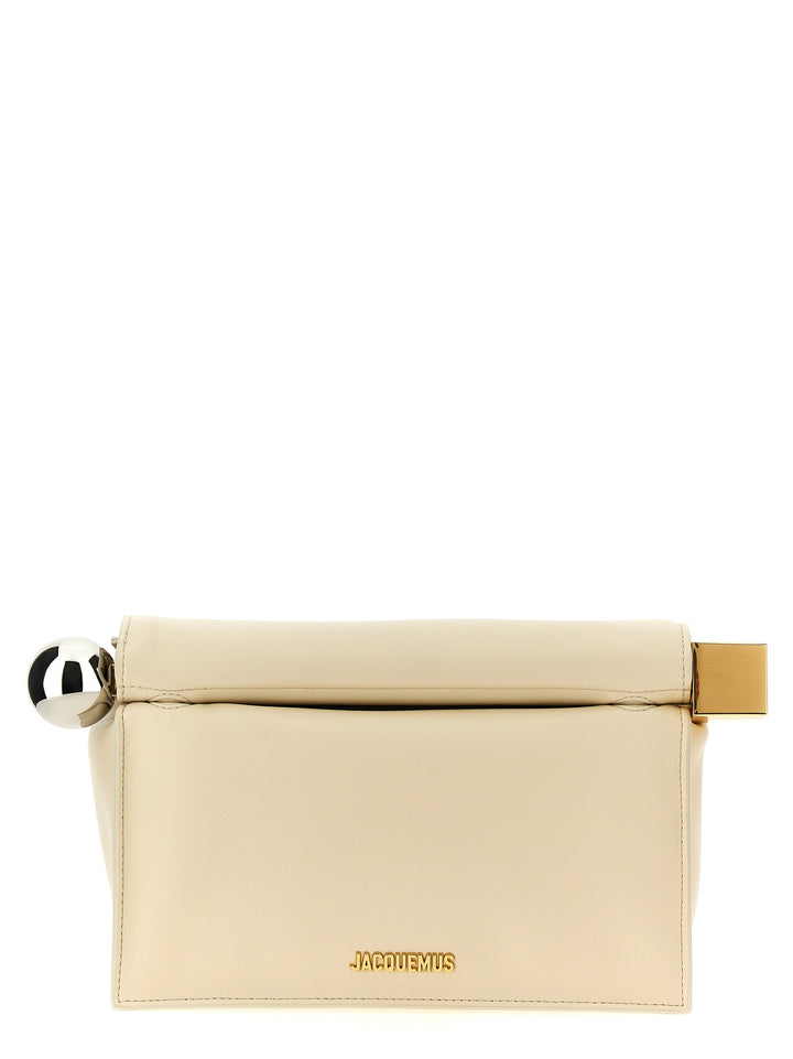 La Pochette Rond Carré Clutch Beige